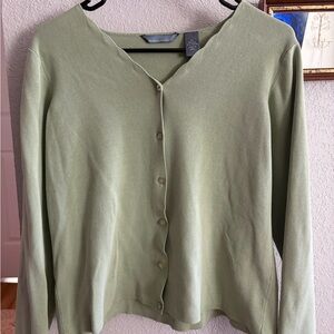 Hillard & Hanson Light Green Cardigan